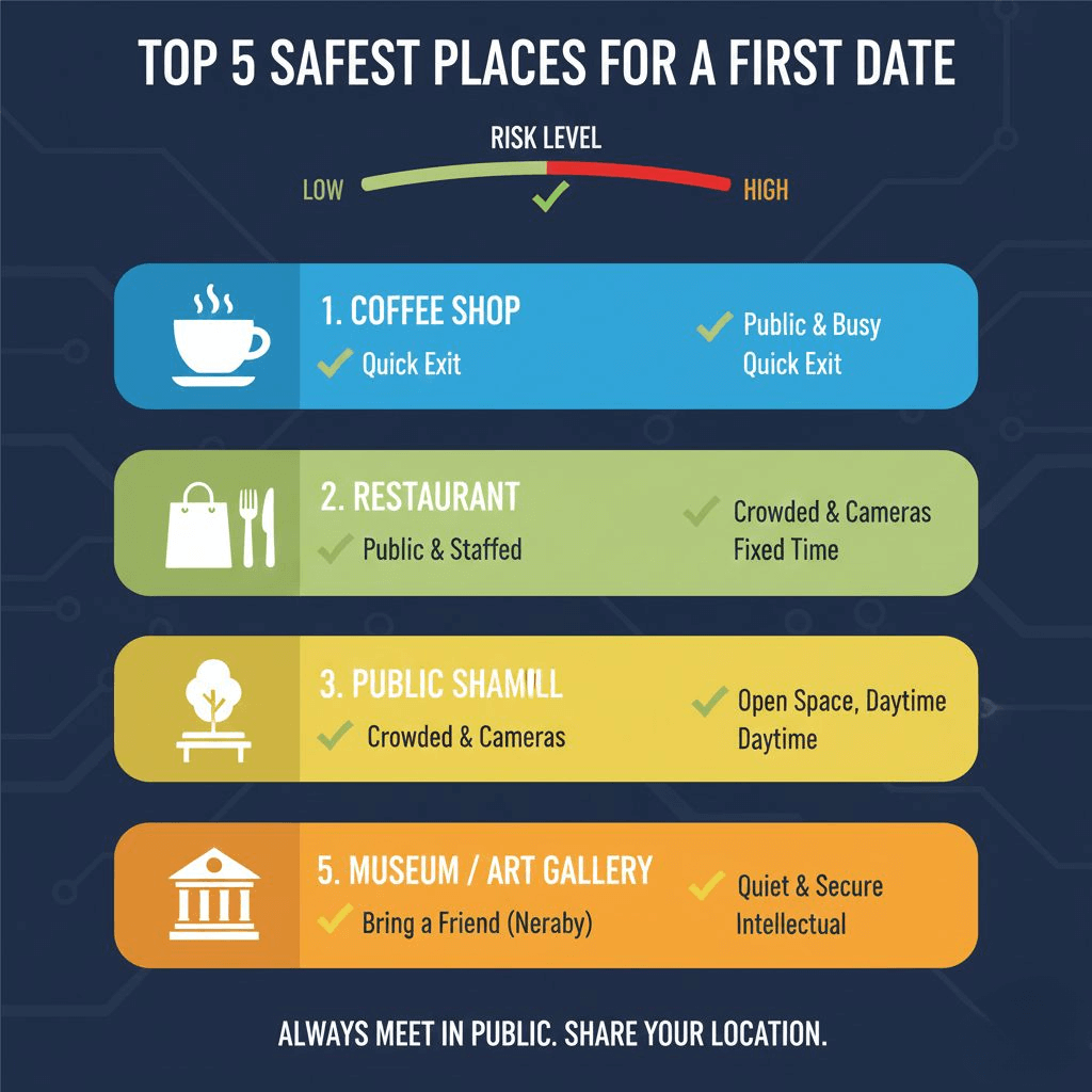 safest locations for a first date