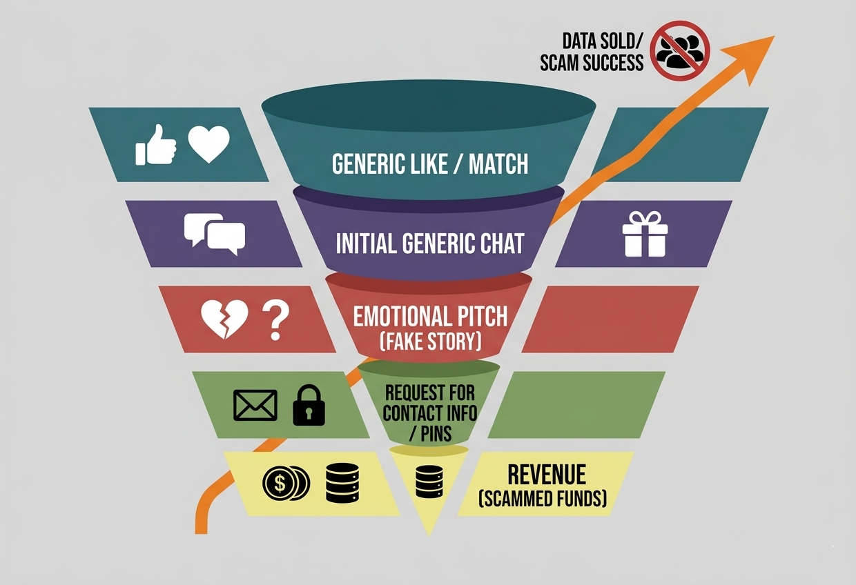 Lead-Generation Scam Funnel (Dating Apps): Mechanisms & Luxy Safeguards